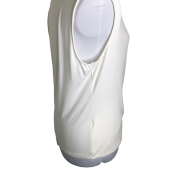 NWT New York & Co Stretch Faux Wrap Front Sleeveless Relaxed Fit Top Size L - Picture 4 of 9